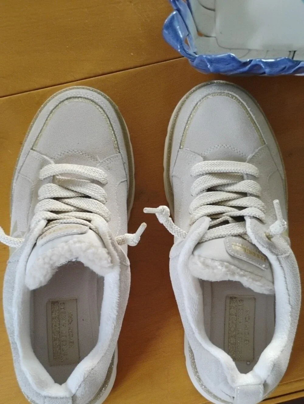 Sketchers Star Accent Sneaker with Glitter Trim